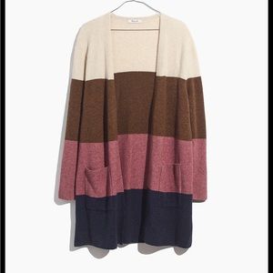 MADEWELL KENT STRIPED CARDIGAN IN COZIEST YARN
